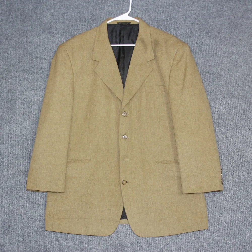 Vintage Gino Cappelli Collection Blazer Mens R44 Tan‎ Sport Tailored